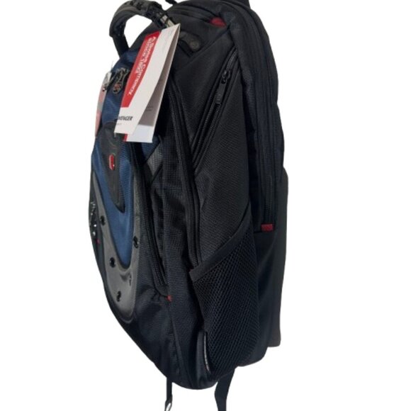 Wenger Ibex ScanSmart Unisex 17" Laptop Backpack w/Tablet Pocket Black/Blue/Grey - Picture 4 of 12